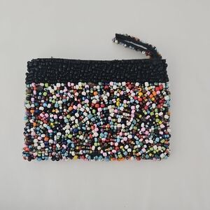 Island Planet Multicolor Beaded Purse